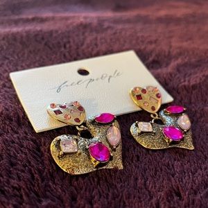 Good earrings with purple/pink gems